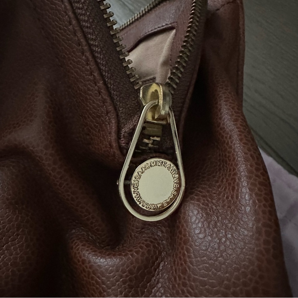 Isaac Mizrahi Brown Leather Satchel - Picture 4 of 7